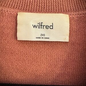 Wilfred Aritzia Clara Merino Wool Waist Sweater Rose Dusty Pink 2XS
